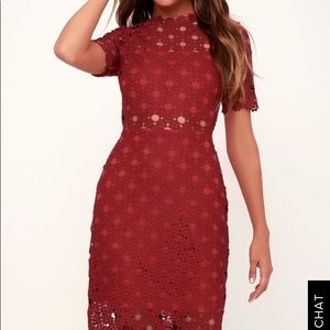 Red lace Lulu’s dress